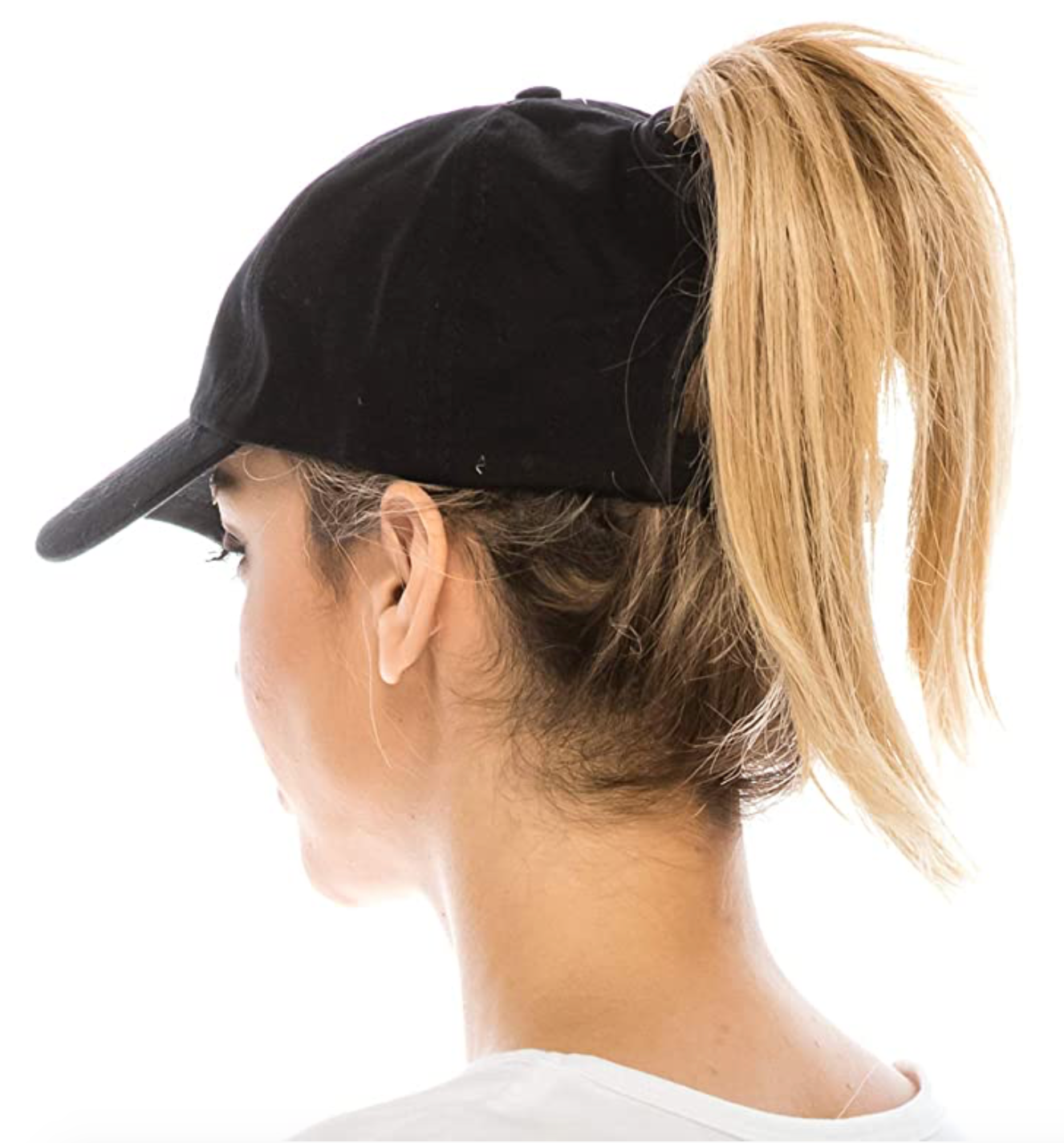 High Ponytail Baseball Hats Bundle - Pink, Black & White