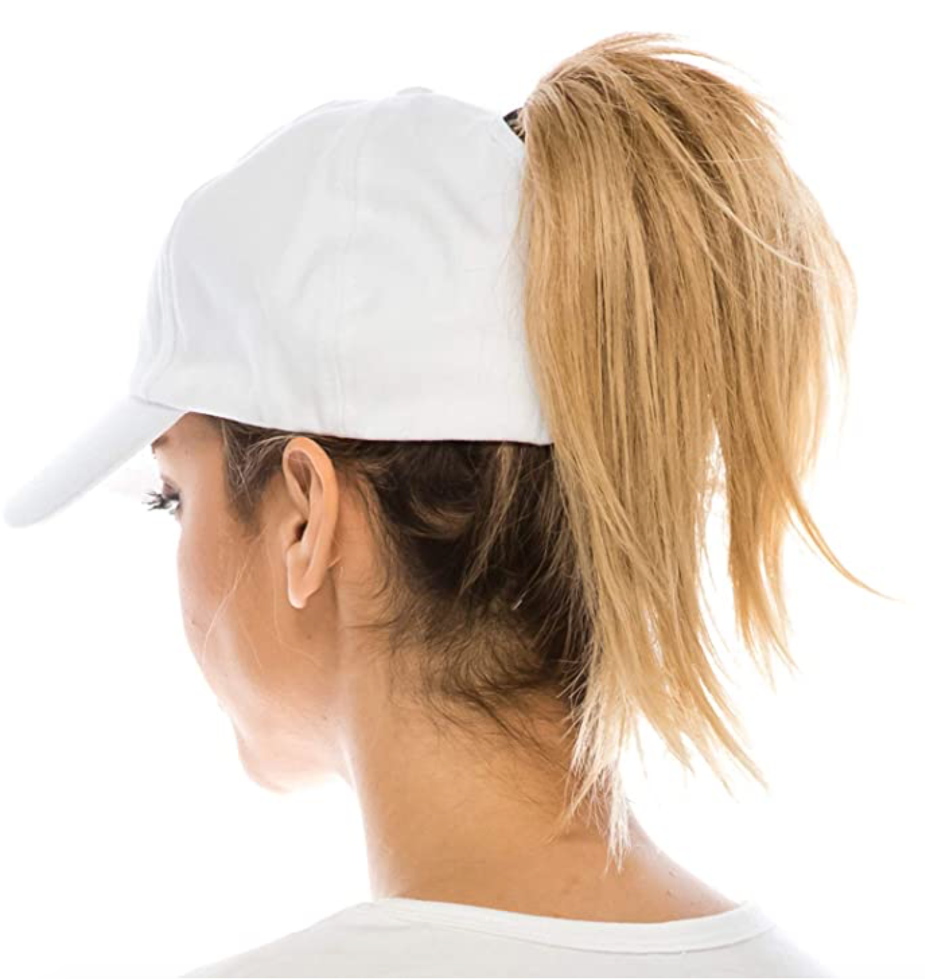 High Ponytail Baseball Hats Bundle - Pink, Black & White