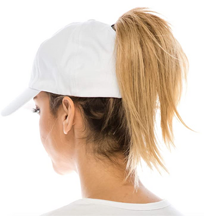 High Ponytail Baseball Hats Bundle - Pink, Black & White